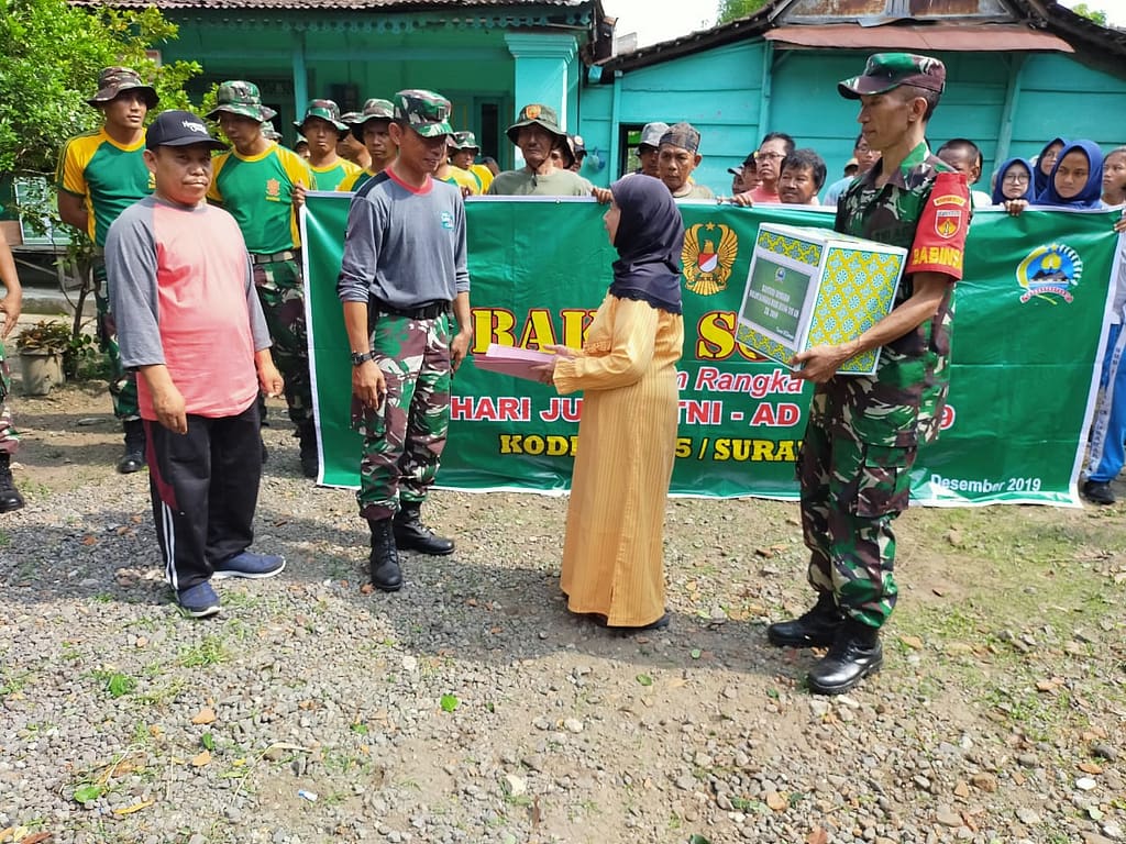 Maknai Hari Juang TNI AD, Koramil 03 Serengan Gelar Karya Bakt dan Bakti Sosial 02